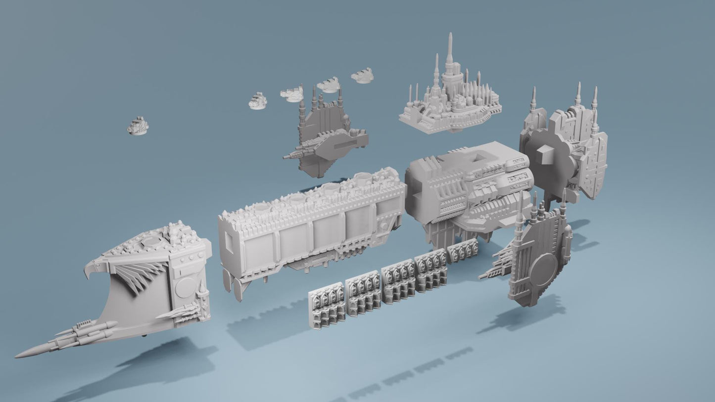 Grimdark Titanic Battleship, Standard Prow