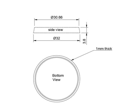 50 mm Round Bases, Black