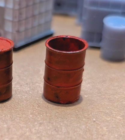 25 Pack Open Drum Barrels Diromamas HO/OO/1:35/Custom