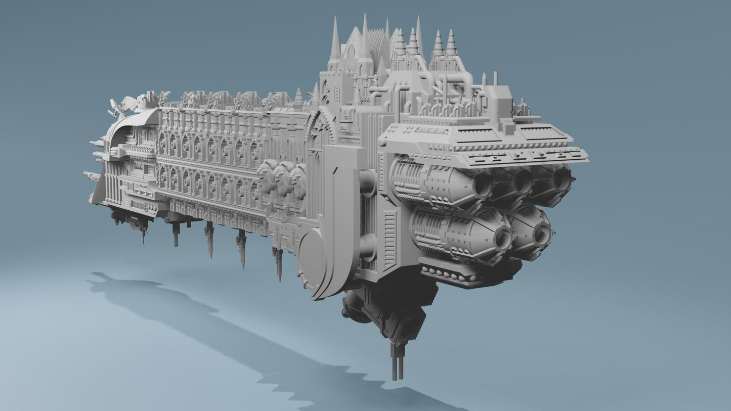 Grimdark Titanic Battleship Unbreakable