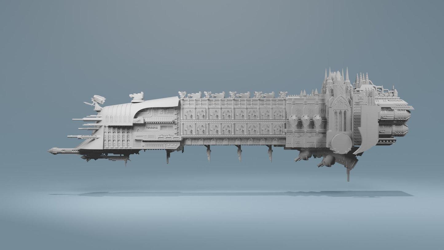 Grimdark Titanic Battleship Unbreakable