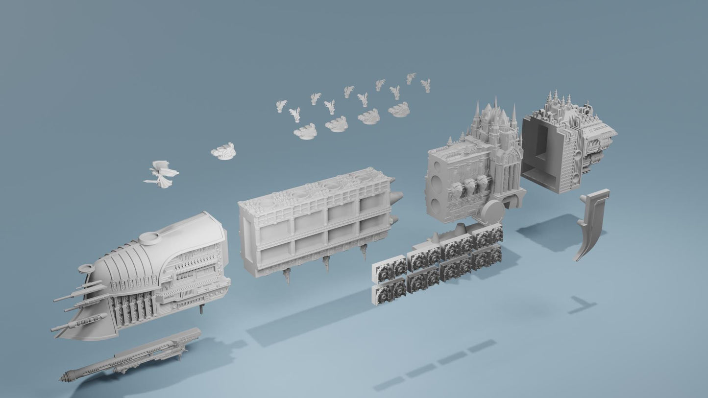 Grimdark Titanic Battleship Unbreakable