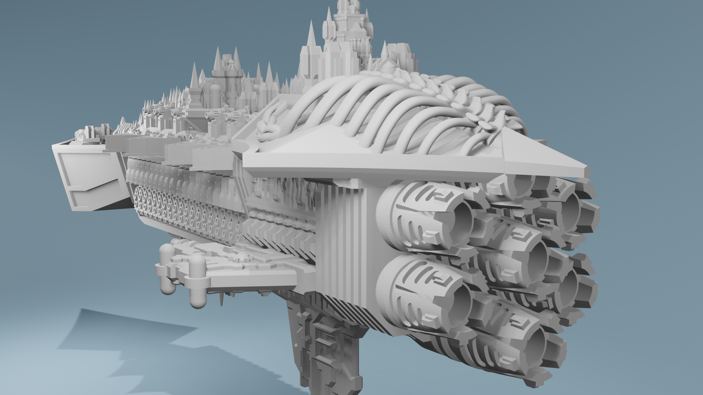 Grimdark Titanic Battleship Fall of Night