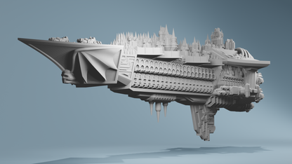 Grimdark Titanic Battleship Fall of Night