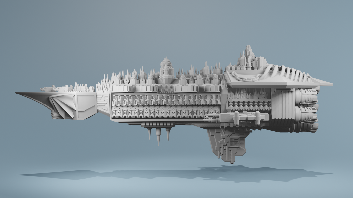 Grimdark Titanic Battleship Fall of Night