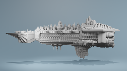 Grimdark Titanic Battleship Fall of Night