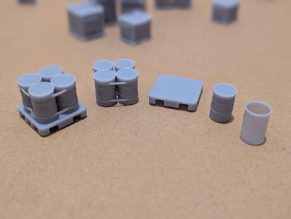 25 Pack Open Drum Barrels Diromamas HO/OO/1:35/Custom