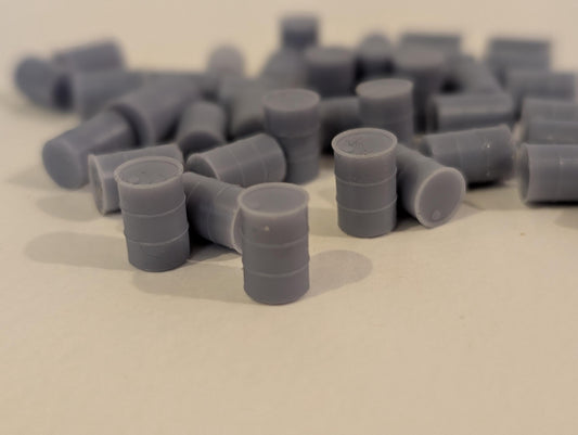 25 Pack Open Drum Barrels Diromamas HO/OO/1:35/Custom