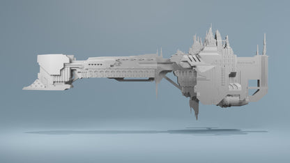 Grimdark Gothic Titanic Battleship The Bloody Iron